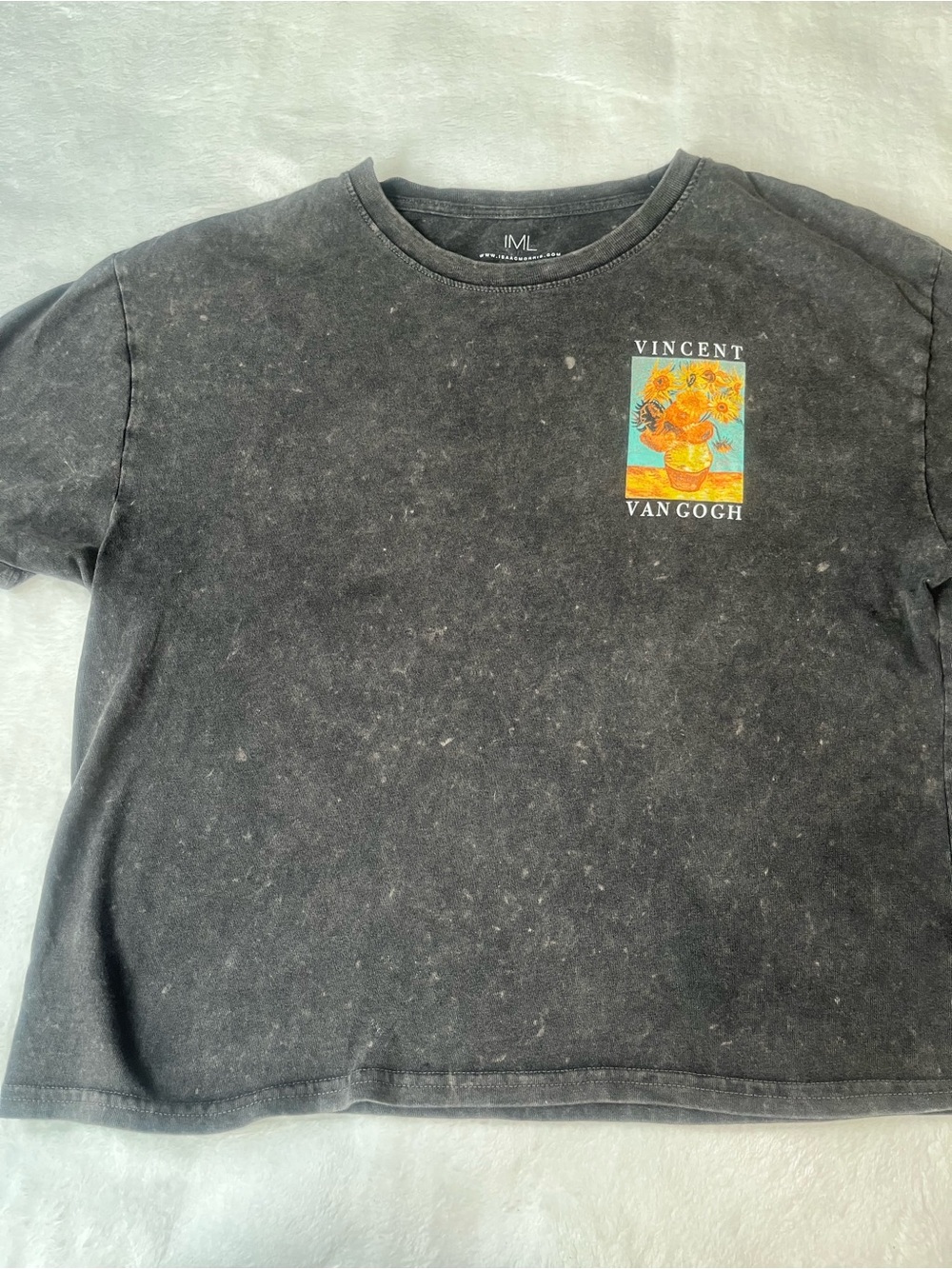 Vincent Van Gogh Sunflowers Graphic Tee - Black